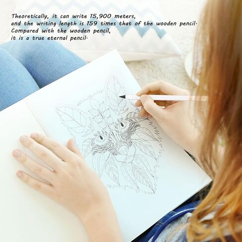 أقلام رصاص ملونة بدون حبر من AUAUY، 12 قطعة قلم رصاص إلى الأبد مع ممحاة، أقلام تلوين سحرية إنفينيتي قلم رصاص يدوم طويلاً بدون شحذ لكتابة الرسم مع 12 لونًا إضافيًا قابلة للاستبدال in Kuwait
