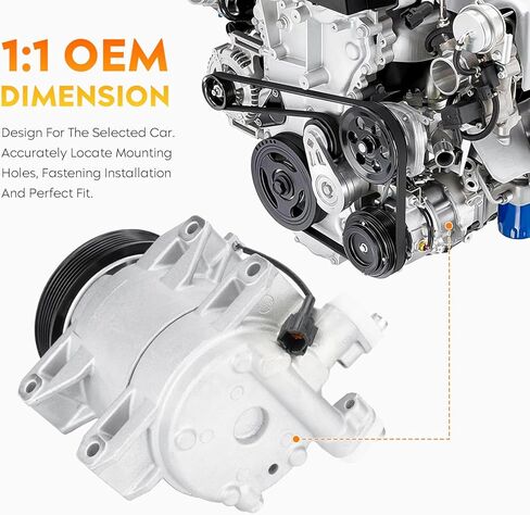 ضاغط التيار المتردد وقابض تكييف الهواء لنيسان ألتيما 2.5L 2002 2003 2004 2005 2006, 57461 58461 1521615 10346161 in Kuwait