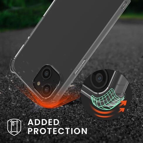 kwmobile Case Compatible with iPhone 15 Plus - Crossbody Case Clear Transparent TPU Phone Cover with Metal Chain Strap - Transparent/Gold in Saudi Arabia