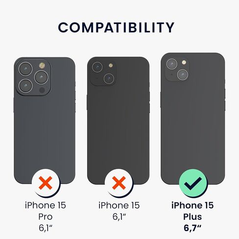 kwmobile Case Compatible with iPhone 15 Plus - Crossbody Case Clear Transparent TPU Phone Cover with Metal Chain Strap - Transparent/Gold in Saudi Arabia