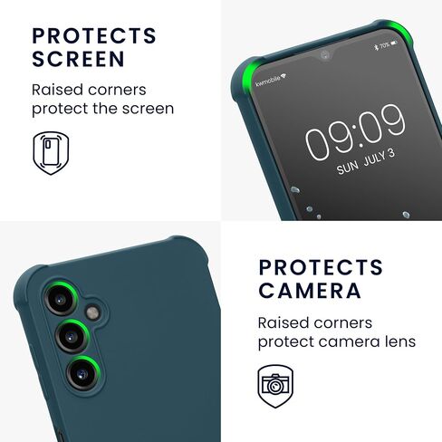 kwmobile Crossbody Case Compatible with Samsung Galaxy A14 5G Case - TPU Silicone Cover with Strap - Black in Saudi Arabia