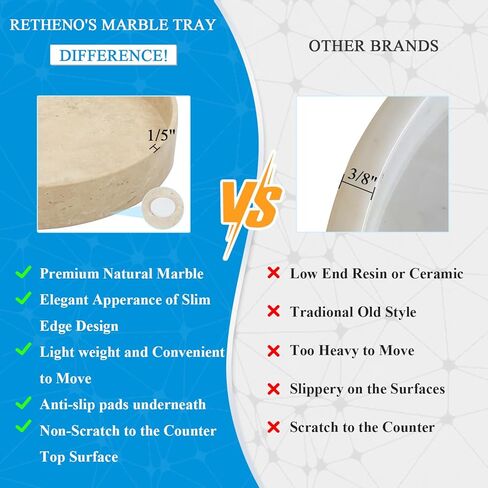 صينية مستديرة من رخام الحجر الجيري مقاس 10 بوصات، صينية تخزين مزخرفة، صينية تقديم، منظم للطاولة لطاولة الحمام في خزانة الملابس in Kuwait