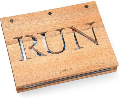 Gone For a Run Premier BibFOLIO® Race Bib Albums | Wood Race Bib Holders for Runners in Saudi Arabia