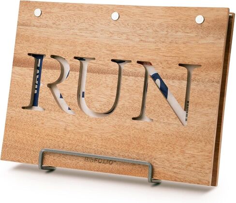 Gone For a Run Premier BibFOLIO® Race Bib Albums | Wood Race Bib Holders for Runners in Saudi Arabia