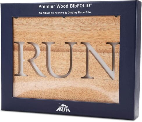 Gone For a Run Premier BibFOLIO® Race Bib Albums | Wood Race Bib Holders for Runners in Saudi Arabia