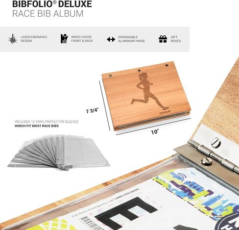 Gone For a Run Premier BibFOLIO® Race Bib Albums | Wood Race Bib Holders for Runners in Saudi Arabia