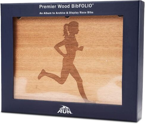 Gone For a Run Premier BibFOLIO® Race Bib Albums | Wood Race Bib Holders for Runners in Saudi Arabia