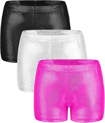 ريسينتا 3 قطع الفتيات الجمباز السراويل التألق الفتيات الرقص السراويل بريق الباليه الرقص السراويل الفتيات السراويل الرياضية in Kuwait