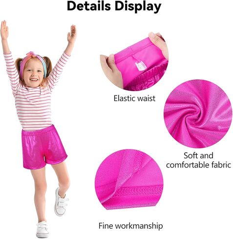 ريسينتا 3 قطع الفتيات الجمباز السراويل التألق الفتيات الرقص السراويل بريق الباليه الرقص السراويل الفتيات السراويل الرياضية in Kuwait