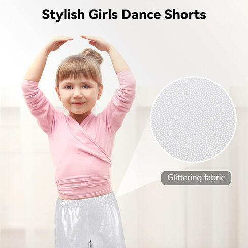 ريسينتا 3 قطع الفتيات الجمباز السراويل التألق الفتيات الرقص السراويل بريق الباليه الرقص السراويل الفتيات السراويل الرياضية in Kuwait