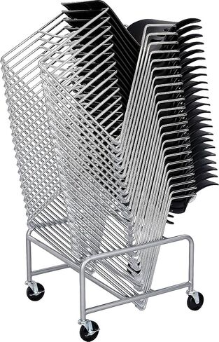 Safco Two-Tier Folding Chair Cart, Heavy Duty Black Powder Coated Storage Cart, Holds 84 Chairs, Commercial-Grade Steel for Increased Durability in Saudi Arabia