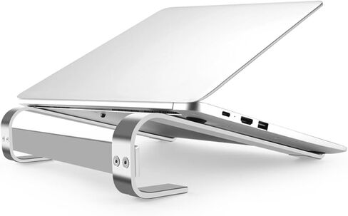 Laptop Stand for Desk, Ergonomic Laptop Risers for MacBook, Ventilated Laptop Holder Riser Compatible 13 14 15.6 Inch MacBook Pro Air/HP/Dell/Lenovo,Cooling Computer Stand Accessories. (Silver ) in Saudi Arabia