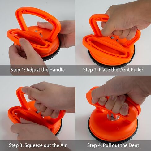 3 قطع من أدوات سحب دنت السيارة، مجموعة إزالة انبعاجات السيارة، أدوات إصلاح دنت السيارة من LIOUCBD لإصلاح دنت السيارة، الزجاج، الشاشة، البلاط، المرآة، أداة إصلاح جسم السيارة المتحركة (قطعة واحدة كبيرة الحجم وقطعتان صغيرتان) in Kuwait