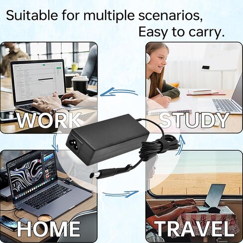 90W Laptop Charger for HP Elitebook 8440p 8460p 8470p ProBook 640 G1 6460b 6470b for Compaq CQ40 CQ42 CQ45 CQ60 6710b 6715b 6910p 8510p 608428-001 608428-002 Replacement Power Supply Adapter in Saudi Arabia