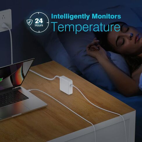 شاحن لجهاز MacBook Pro - محول طاقة USB C بقدرة 96 وات لجهاز MacBook Pro 16 15 14 13 بوصة 2022، 2021، 2020، 2019، MacBook Air، iPad، USBC & Type C كمبيوتر محمول، كابل شحن USB C إلى C بطول 6.6 قدم، جودة أصلية in Kuwait