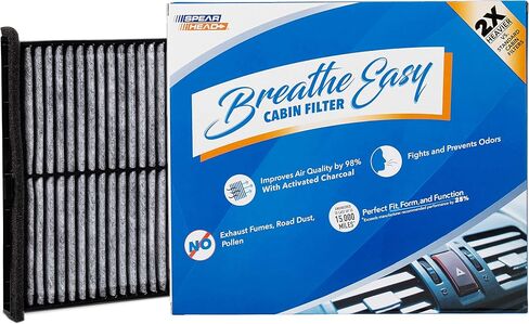 Spearhead Odor Defense Breathe Easy AC & Heater Cabin Filter | Fits 2014-18 Mazda 3, 2014-21 Mazda 6, 2013-22 CX-5 Like OEM | Up to 25% Longer Lasting w/Activated Carbon (BE-811) in Saudi Arabia