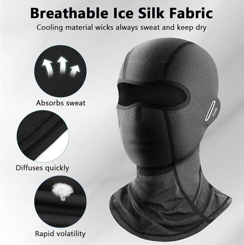 بالاكلافا لركوب الدراجات النارية، بالاكلافا وجه رياضي مسامي، غطاء رأس مقاوم للرياح ومقاوم للماء للرجال والنساء in Kuwait