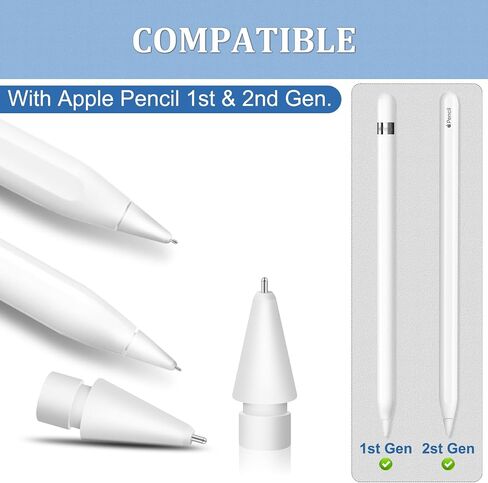 6 عبوات من أطراف أقلام الرصاص المعدنية البديلة لأقلام Apple المتوافقة مع قلم Apple الجيل الأول/الثاني، رؤوس أقلام الرصاص للتحكم الدقيق، طرف قلم إبرة مقاوم للتآكل لجهاز iPad Pro/Mini/Air Pencil in Saudi Arabia