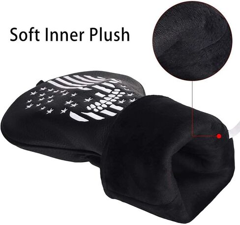 غطاء رأس Mytag Golf Skull Skeleton Head Cover لنادي الجولف من الجلد الأسود، مجموعة أغطية رأس تناسب السائق Fairway Wood Hybrid Utility Putter Iron Wedge Headcover in Saudi Arabia