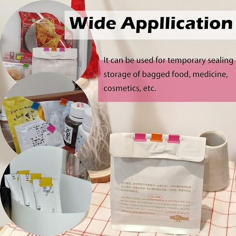 Reusable Push Clip Stapler, 3 Pcs Clam Clip Dispensers with 100 Metal Refill Clips（50 Colorful + 50 Silver）for Office Document School Supplies Home Snacks in Kuwait