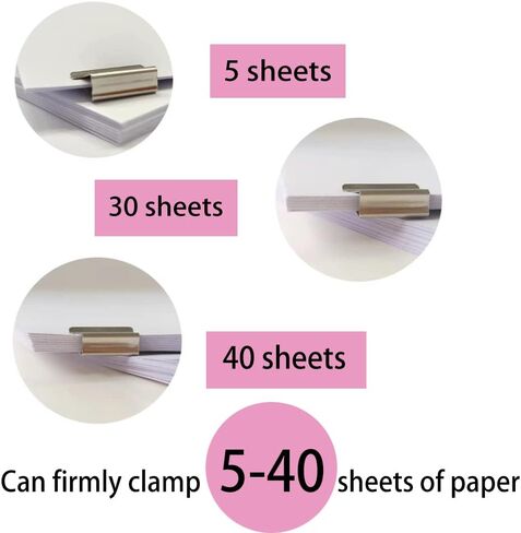 Reusable Push Clip Stapler, 3 Pcs Clam Clip Dispensers with 100 Metal Refill Clips（50 Colorful + 50 Silver）for Office Document School Supplies Home Snacks in Kuwait