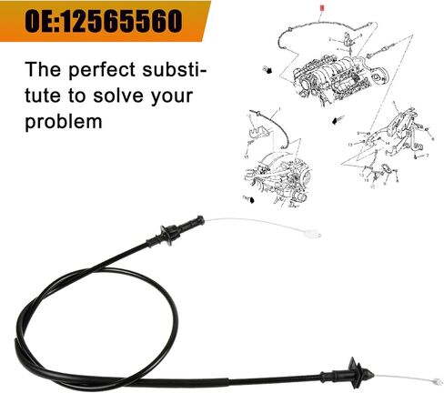 Throttle Cable 12565560 Fits 2000-2002 Chevrolet Camaro/Pontiac Firebird 5.7L LS1 in Saudi Arabia