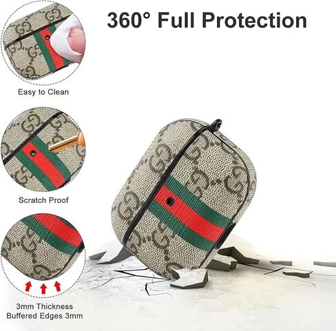 غطاء حافظة لجهاز AirPods Pro الجيل الثاني/الأول، غطاء حماية صلب مقاوم للصدمات لكامل الجسم لهاتف AirPods Pro 2/Pro للنساء والرجال، شاشة LED أمامية مرئية in Kuwait