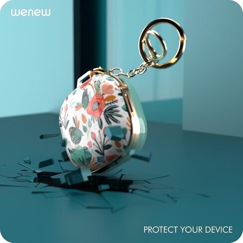 حافظة لهاتف Galaxy Buds FE/Galaxy Buds 2 Pro/Galaxy Buds Pro/Galaxy Buds 2/ Galaxy Buds Live، غلاف صلب منقوش لطيف مع مشبك للنساء والرجال (نعناعي) in Kuwait