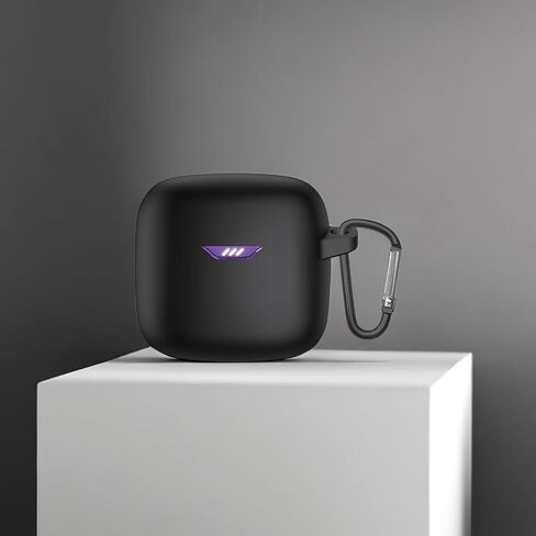 حافظة لسماعات الأذن اللاسلكية jbl Tune Flex مصنوعة من مادة السيليكون مقاومة للصدمات وغطاء حماية محمول فريد من نوعه مع حلقة تسلق لـ jbl Tune Flex (أبيض) in Saudi Arabia