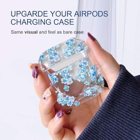 غطاء حافظة Maxjoy for AirPods، حافظة AirPod شفافة على شكل زهرة للنساء والرجال حافظة iPod شفافة ناعمة ولطيفة مع مشبك سلسلة مفاتيح متوافقة مع AirPod 2nd 1st Gen Charging Case 2&1، زهري in Saudi Arabia