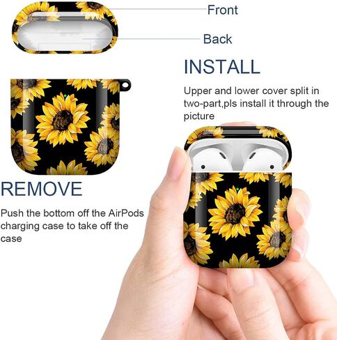 غطاء حافظة Maxjoy for AirPods، حافظة AirPod شفافة على شكل زهرة للنساء والرجال حافظة iPod شفافة ناعمة ولطيفة مع مشبك سلسلة مفاتيح متوافقة مع AirPod 2nd 1st Gen Charging Case 2&1، زهري in Saudi Arabia