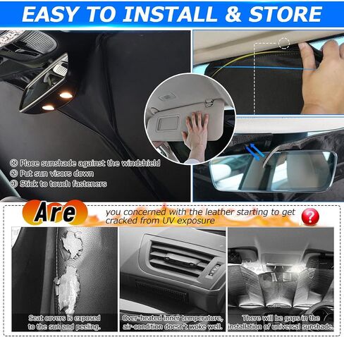 Karltys Sunshade for Toyota 4Runner 2010-2025, Upgraded Double Layer 210T 4Runner Windshield Sun Shade & Front Side Window Cover, Foldable Car UV Ray Sun Visor Protector Keep Vehicle Cool (3PCS) in Saudi Arabia