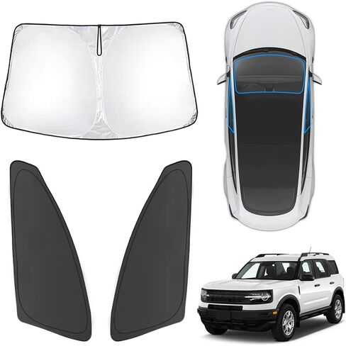 Karltys Sunshade for Toyota 4Runner 2010-2025, Upgraded Double Layer 210T 4Runner Windshield Sun Shade & Front Side Window Cover, Foldable Car UV Ray Sun Visor Protector Keep Vehicle Cool (3PCS) in Saudi Arabia