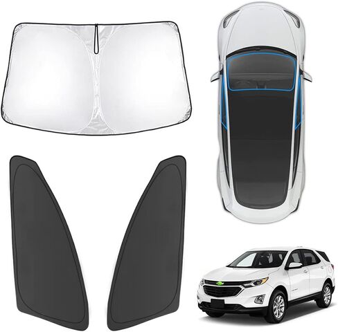 Karltys Sunshade for Toyota 4Runner 2010-2025, Upgraded Double Layer 210T 4Runner Windshield Sun Shade & Front Side Window Cover, Foldable Car UV Ray Sun Visor Protector Keep Vehicle Cool (3PCS) in Saudi Arabia