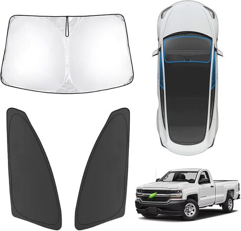 Karltys Sunshade for Toyota 4Runner 2010-2025, Upgraded Double Layer 210T 4Runner Windshield Sun Shade & Front Side Window Cover, Foldable Car UV Ray Sun Visor Protector Keep Vehicle Cool (3PCS) in Saudi Arabia