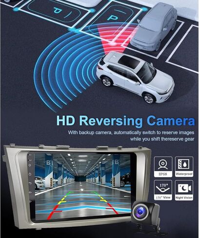 Leadfan Android Car Stereo for Toyota Camry 2006 2007 2008 2009 2010 2011، 9 بوصة HD شاشة تعمل باللمس راديو السيارة مع Carplay Android Auto Bluetooth FM Radio GPS Navigation WiFi Backup Camera USB in Saudi Arabia