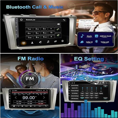 Leadfan Android Car Stereo for Toyota Camry 2006 2007 2008 2009 2010 2011، 9 بوصة HD شاشة تعمل باللمس راديو السيارة مع Carplay Android Auto Bluetooth FM Radio GPS Navigation WiFi Backup Camera USB in Saudi Arabia