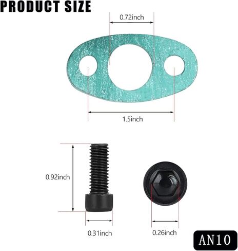 1 PC Car Turbocharger, GT28 GT30 Joint AN10 Garrett Metal Alloy Flange Turbine Oil Inlet Repair Kit, Turbine Oil Return Drain Flange Adapter, Universal Accessories for Most Cars (Silver) in Kuwait