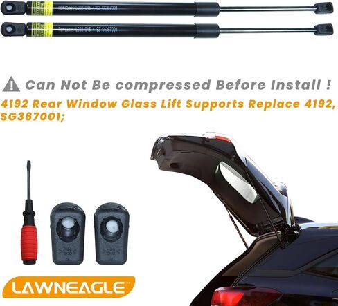 2 حزمة رفع زجاج النافذة الخلفية يدعم نوابض الغاز 4192 SG367001 يستبدل بمفك براغي لـ 2001-2006 Hyundai Santa Fe Base GL GLS Limited LX Sport Utility 4/5-Door in Kuwait