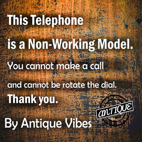 عصا شموع مزخرفة هاتف عتيق المظهر نحاسي عتيق نسخة طبق الأصل مصغرة لطاولة المكتب زخرفة الهاتف (غير عاملة، للديكور فقط) in Kuwait