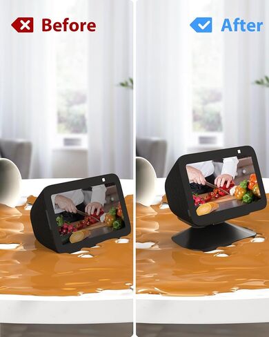 Maxonar Adjustable Stand for Ech0 Sh0w 5 3rd Gen, Tilt Swivel Stand Anti-Slip Base Strong Magnetic Compatible with Sh0w 5 Smart Display iPhone- Black in Kuwait