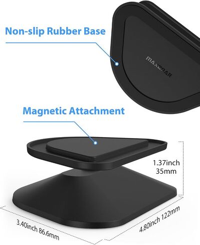 Maxonar Adjustable Stand for Ech0 Sh0w 5 3rd Gen, Tilt Swivel Stand Anti-Slip Base Strong Magnetic Compatible with Sh0w 5 Smart Display iPhone- Black in Kuwait