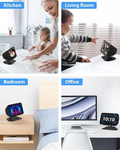 Maxonar Adjustable Stand for Ech0 Sh0w 5 3rd Gen, Tilt Swivel Stand Anti-Slip Base Strong Magnetic Compatible with Sh0w 5 Smart Display iPhone- Black in Kuwait