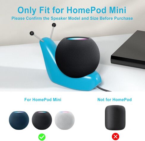 Cute Stable Stand Holder for Homepod Mini Stand, Desk Table Stand Shelf Designed for Homepod Mini Holder with Cable Management for Home Pod Mini Speaker Mount as Decorate Accessories, Blue in Saudi Arabia
