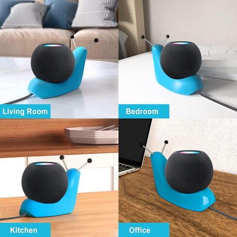 Cute Stable Stand Holder for Homepod Mini Stand, Desk Table Stand Shelf Designed for Homepod Mini Holder with Cable Management for Home Pod Mini Speaker Mount as Decorate Accessories, Blue in Saudi Arabia