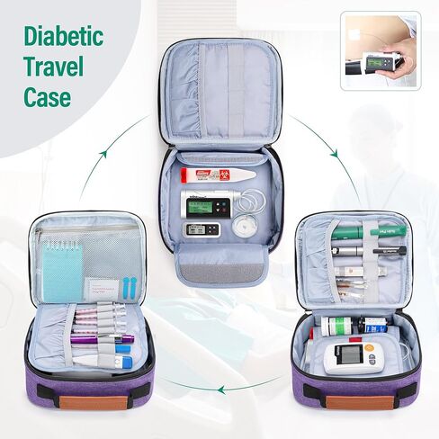 حقيبة تخزين طبية صغيرة من يارو فارغة، منظم أدوات الإسعافات الأولية المحمولة للوازم الطبية الطارئة ومرضى السكري، مثالية للرياضة، الأسرة، المكتب، السيارة، السفر، التخييم، المشي لمسافات طويلة، وردي in Kuwait