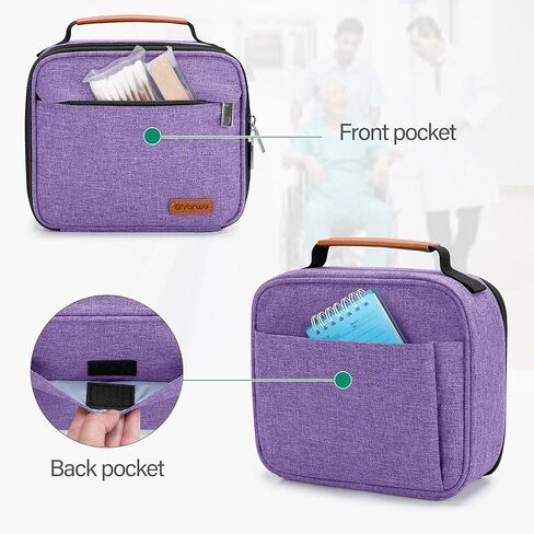 حقيبة تخزين طبية صغيرة من يارو فارغة، منظم أدوات الإسعافات الأولية المحمولة للوازم الطبية الطارئة ومرضى السكري، مثالية للرياضة، الأسرة، المكتب، السيارة، السفر، التخييم، المشي لمسافات طويلة، وردي in Kuwait