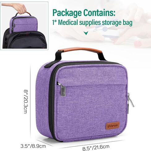 حقيبة تخزين طبية صغيرة من يارو فارغة، منظم أدوات الإسعافات الأولية المحمولة للوازم الطبية الطارئة ومرضى السكري، مثالية للرياضة، الأسرة، المكتب، السيارة، السفر، التخييم، المشي لمسافات طويلة، وردي in Kuwait