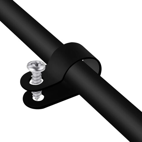 100 حزمة 1/4 بوصة مشبك كابل من النوع R مشبك سلك مشبك نايلون برغي تثبيت مشابك سلك كهربائية مع 100 حزمة براغي لإدارة الأسلاك (1/4 بوصة، أبيض) in Kuwait