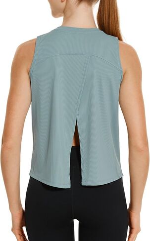 HODOSPORTS Workout Tops for Women Tank Tops Open Back Athletic Yoga Sleeveless Shirts in Saudi Arabia